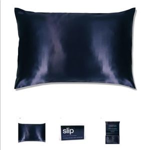 FLASH SALE pure silk pillowcase queen navy blue